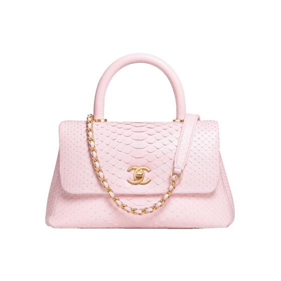 Stylish Pink Bag With Crocodile Skin