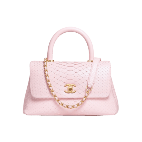 Stylish Pink Bag With Crocodile Skin